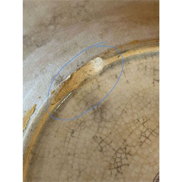 Antique J Wedgwood Tyrol Ironstone Transferware Polychrome 10.5” Bowl(8947) - Picture 7 of 13